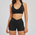 Spring Bare-feel Yoga Set, Backless Fitted Versatile Yoga Wear for Outdoor Running and Sports, Women's Athletic Outfit