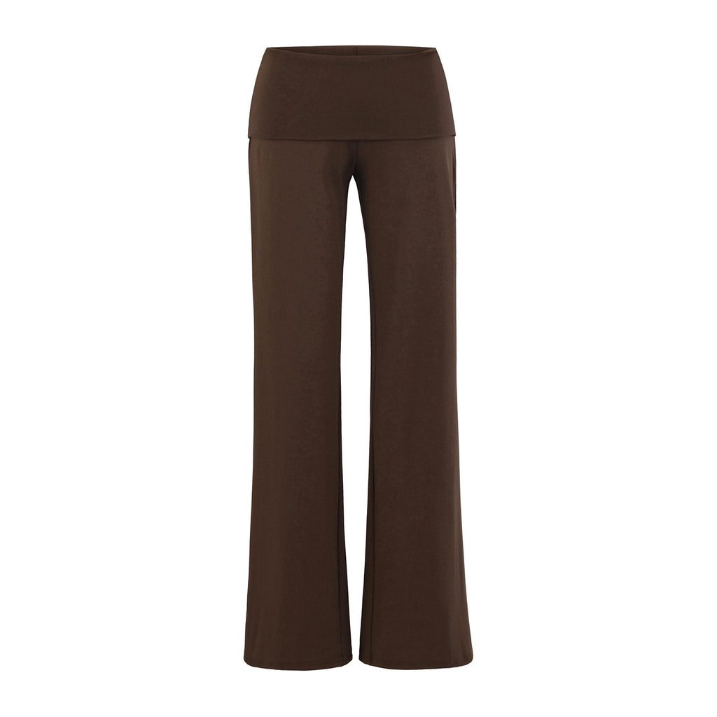 Yoga fitness straight leg pants with elastic and loose fit