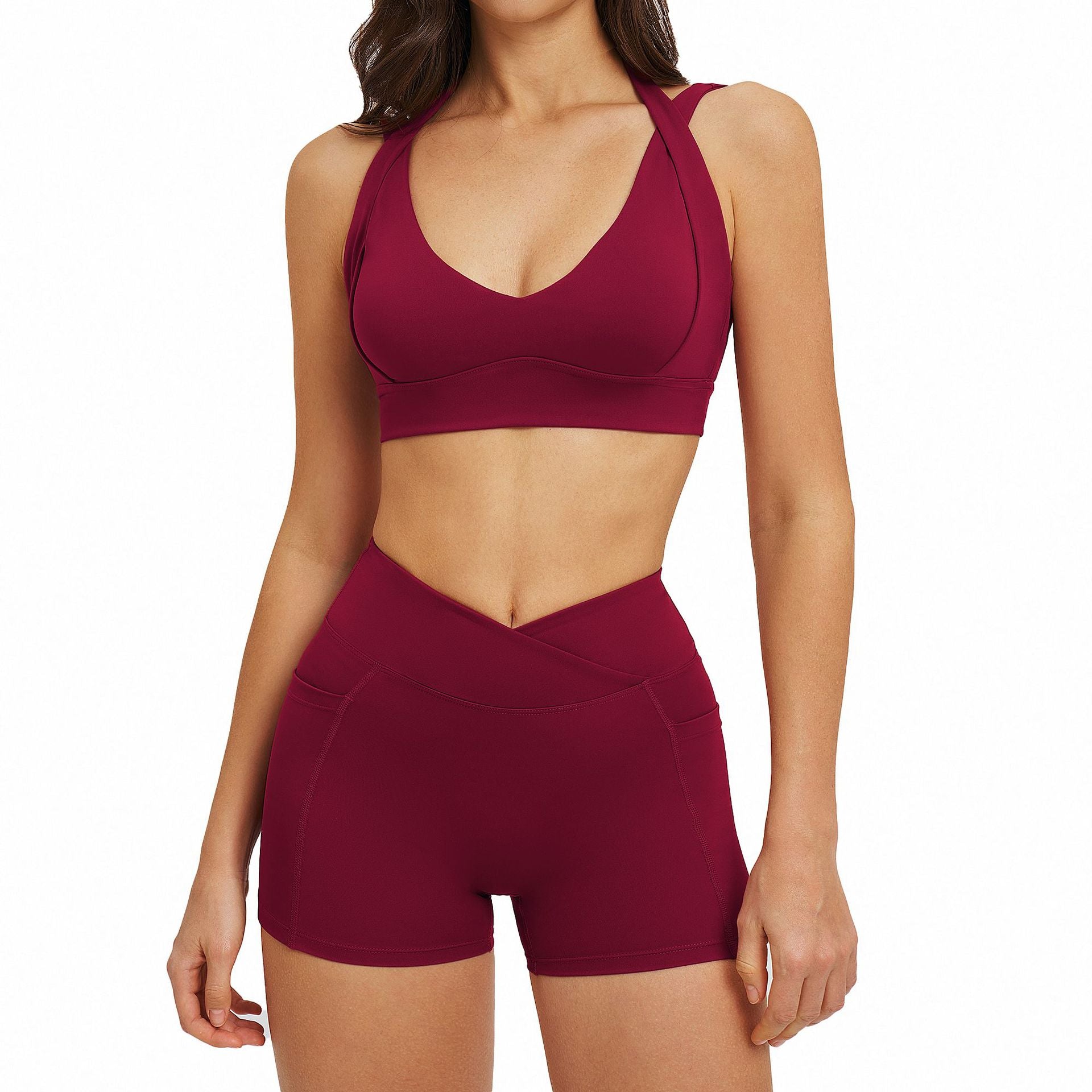 Spring Bare-feel Yoga Set, Backless Fitted Versatile Yoga Wear for Outdoor Running and Sports, Women's Athletic Outfit