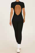 REVASTUDIO Backless One-Piece Yoga Suit — Tight Fit Sports Jumpsuit