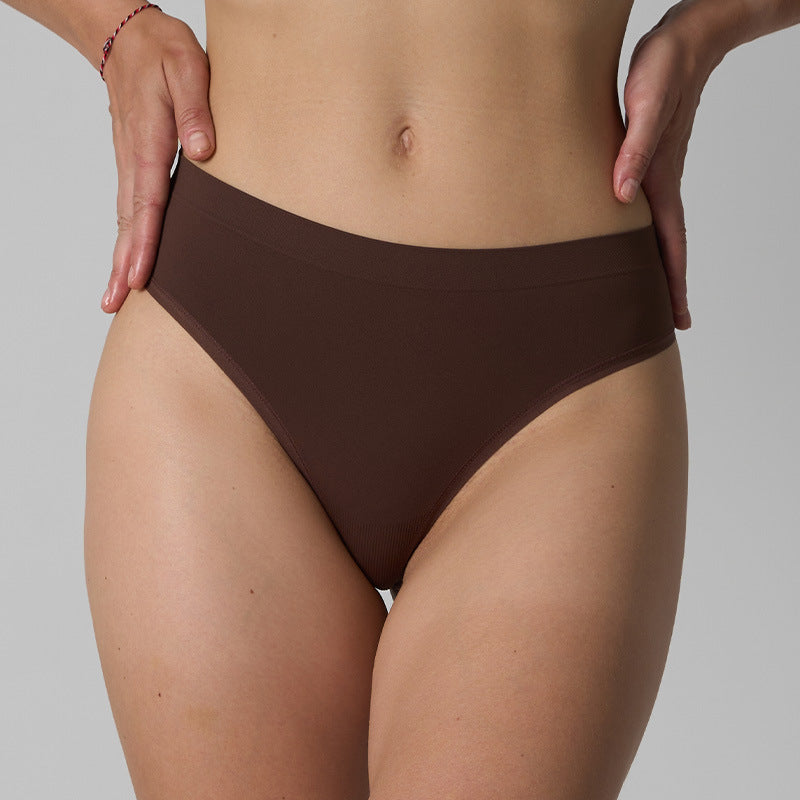 Women's Soft Seamless Triangle Panties Yoga Underwear Invisible Underpants