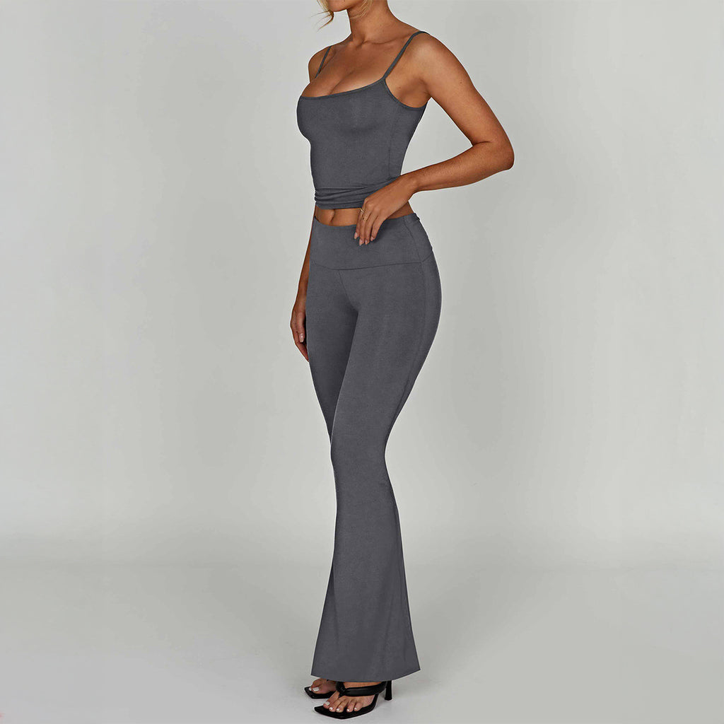 Sports Yoga Strapless Long Pants Set for Women