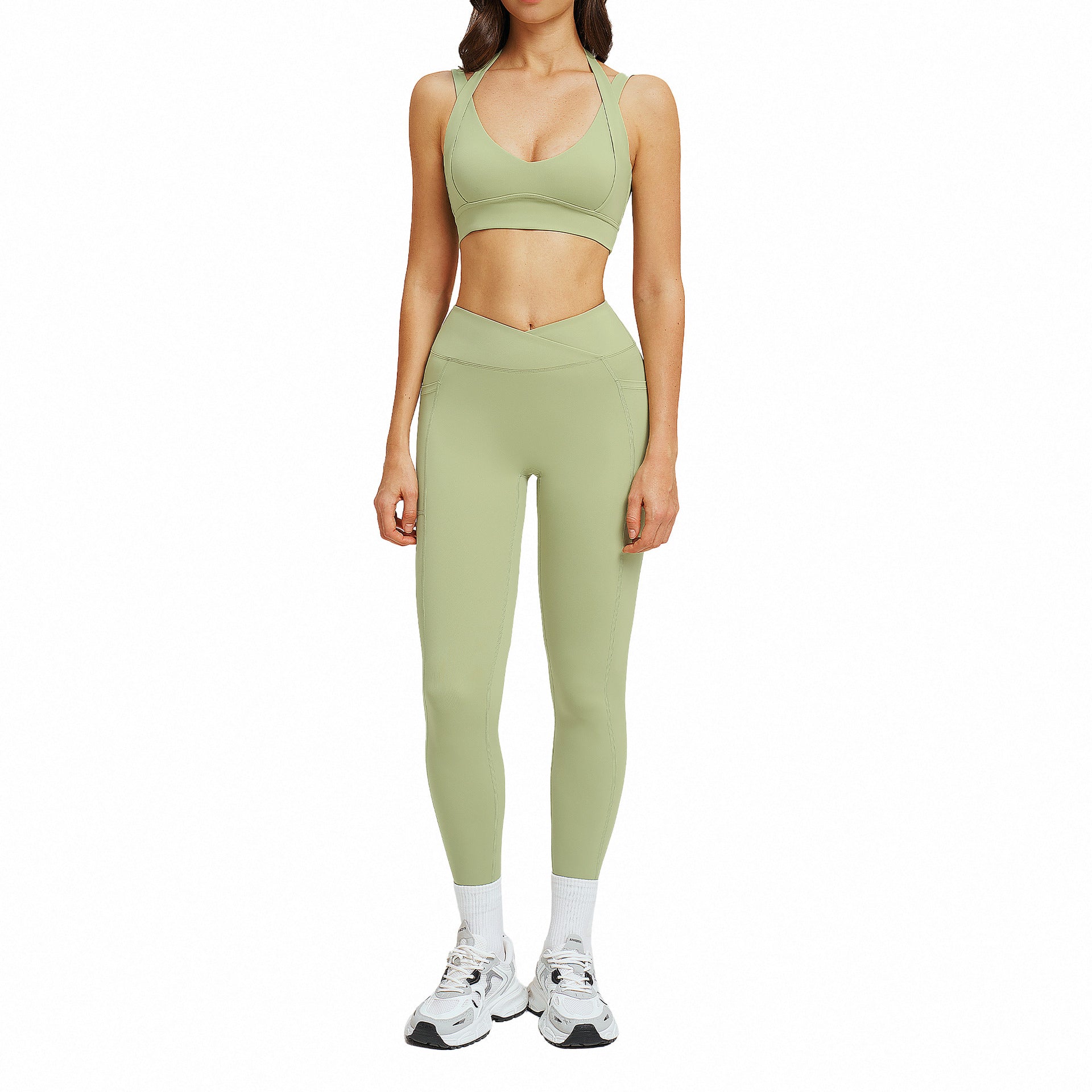 Bare Feel High-End Yoga Set, Fitted Backless Design, Fashionable Yoga Wear, Casual Running Sport Set