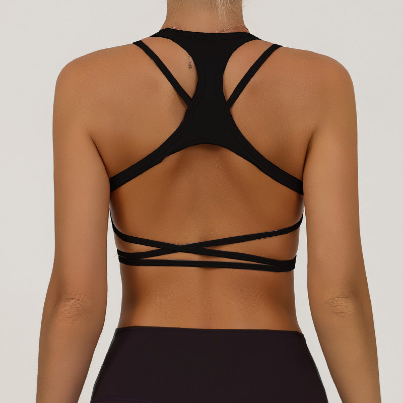 REVASTUDIO Backless Padded Sports Bra — Skin-Feel, High Elasticity & Quick-Dry