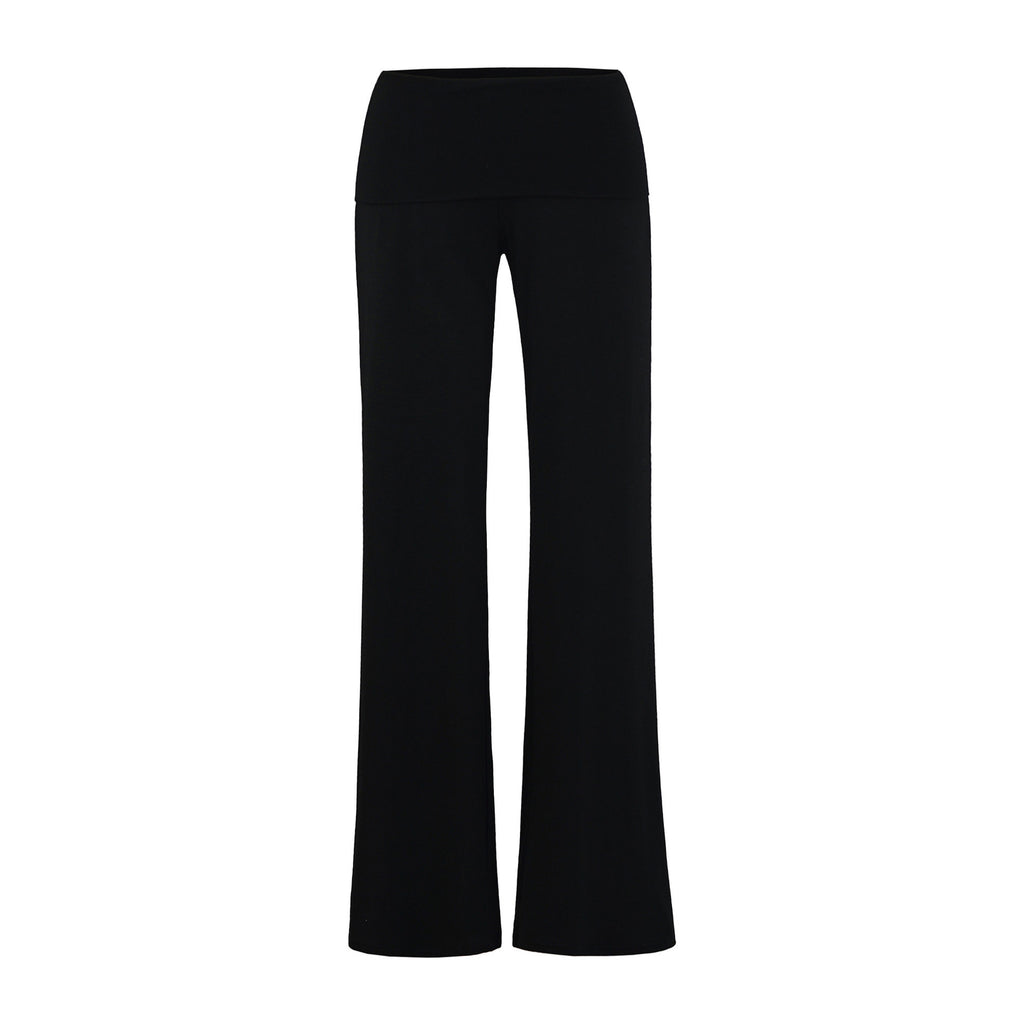 Yoga fitness straight leg pants with elastic and loose fit