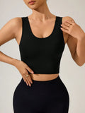REVASTUDIO Crisscross Cropped Active Tank