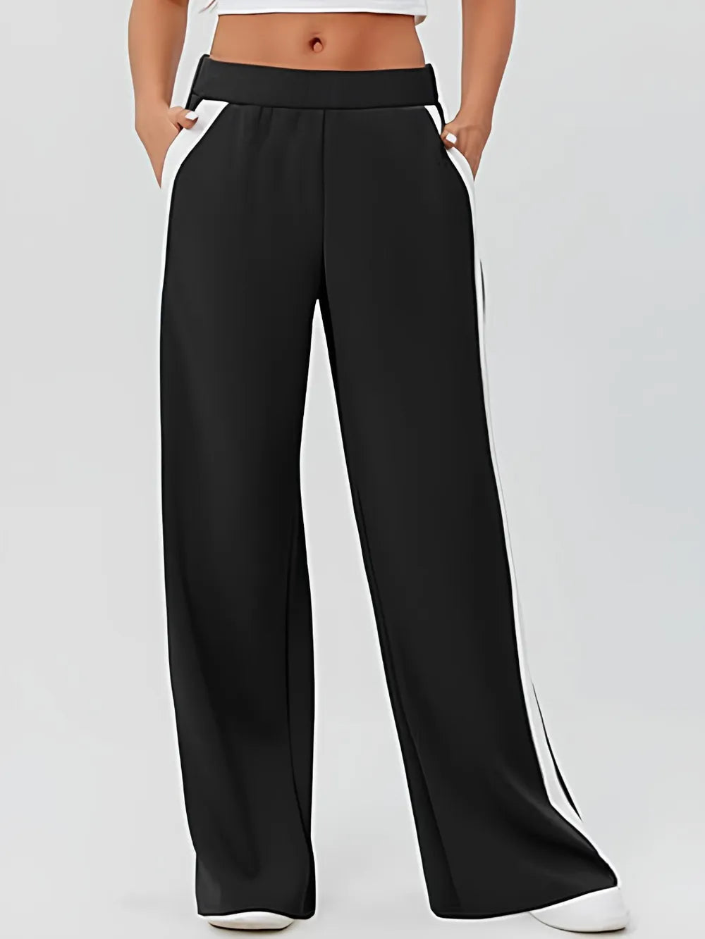 Yoga sweatpants high waisted workout loose casual pants with pockets