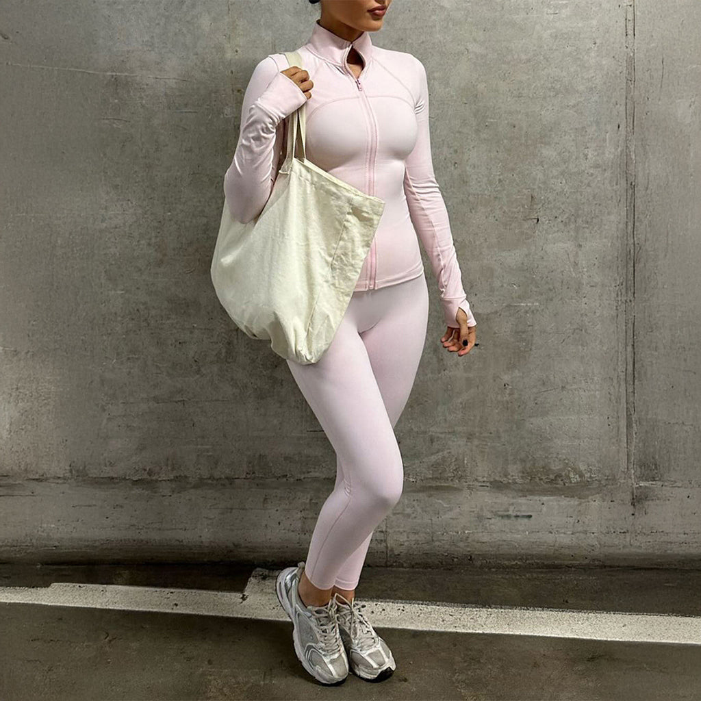 Long Sleeve Jacket and Yoga Pants Set for Women