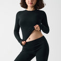 Cotton Jersey Long Sleeve T-Shirt for Home Wear and Yoga