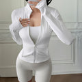 Casual yoga solid color long sleeved top jacket