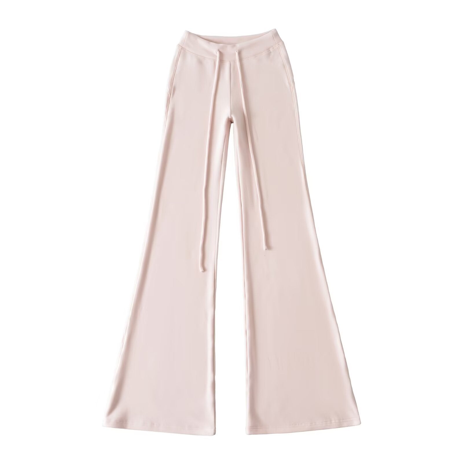 Drawstring yoga pants slim fit micro flared sports casual pants