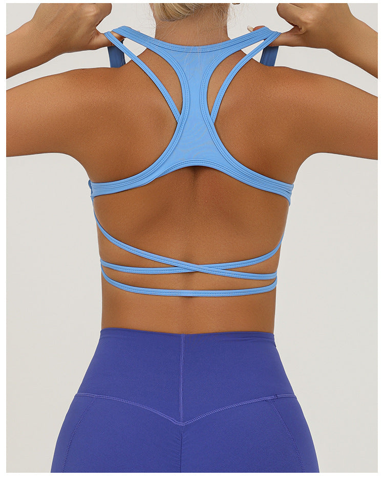 REVASTUDIO Backless Padded Sports Bra — Skin-Feel, High Elasticity & Quick-Dry