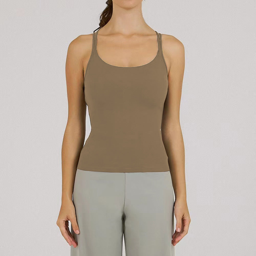 REVASTUDIO Yoga Tank Top — Built-In Pads, Shockproof & Quick-Dry
