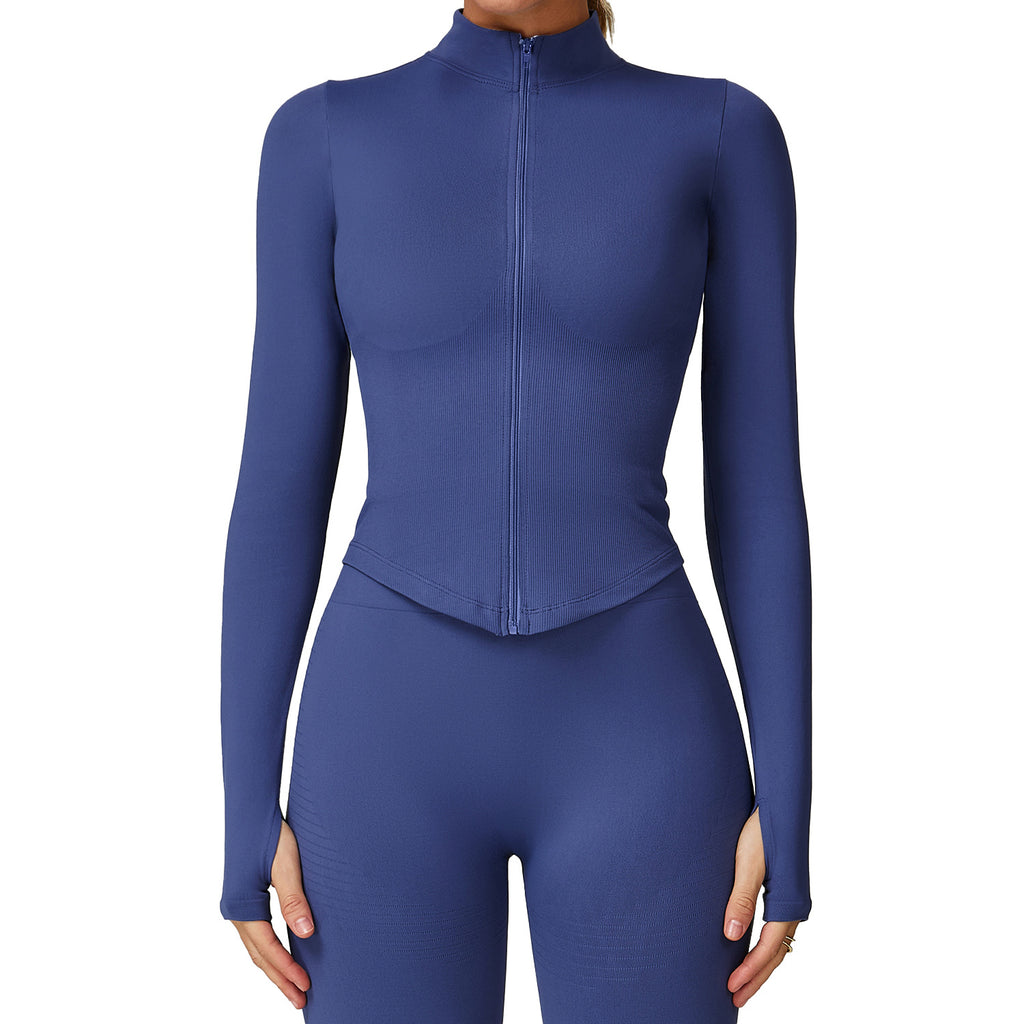 Yoga Jacket Women's Fitted Quick-Dry Yoga Top Outdoor Fitness Sports Top