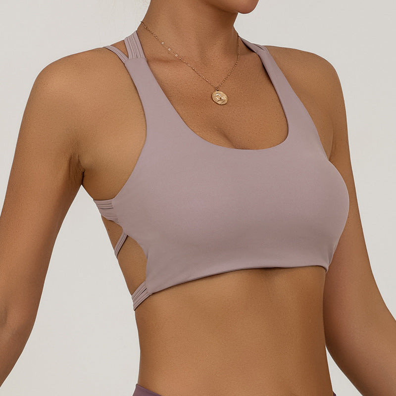 REVASTUDIO Backless Padded Sports Bra — Skin-Feel, High Elasticity & Quick-Dry