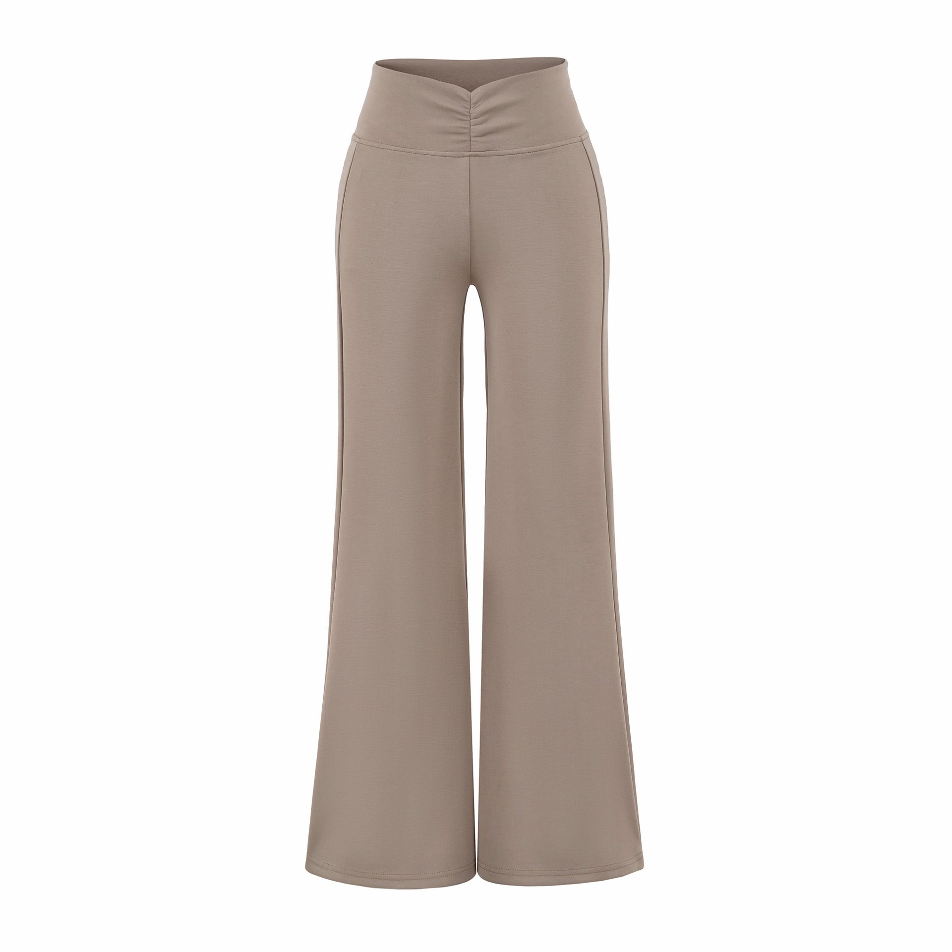 Lazy Drape Yoga Flared Casual Trousers for Women, Mid-Waist Stretch Cool Touch Yoga Pants