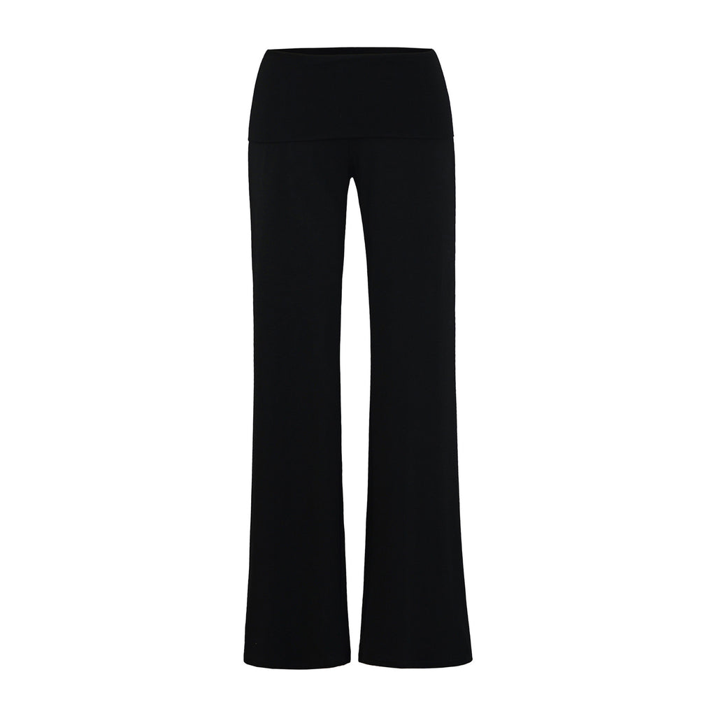 Yoga fitness straight leg pants with elastic and loose fit