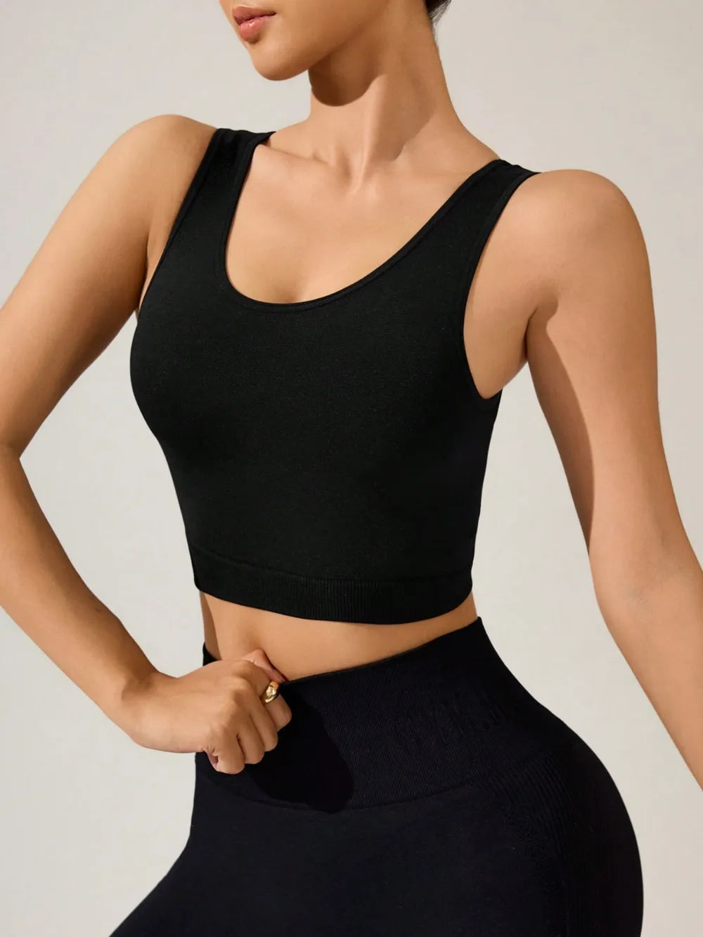 REVASTUDIO Crisscross Cropped Active Tank