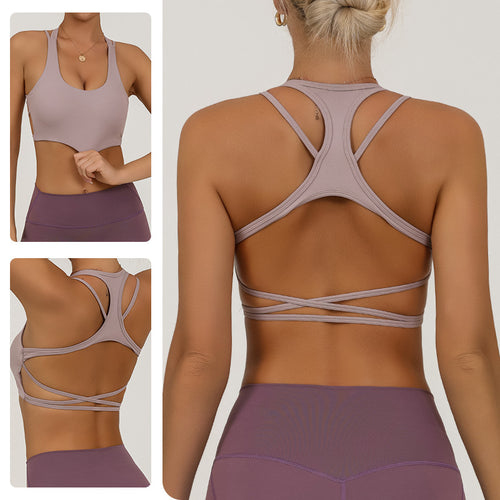 REVASTUDIO Backless Padded Sports Bra — Skin-Feel, High Elasticity & Quick-Dry